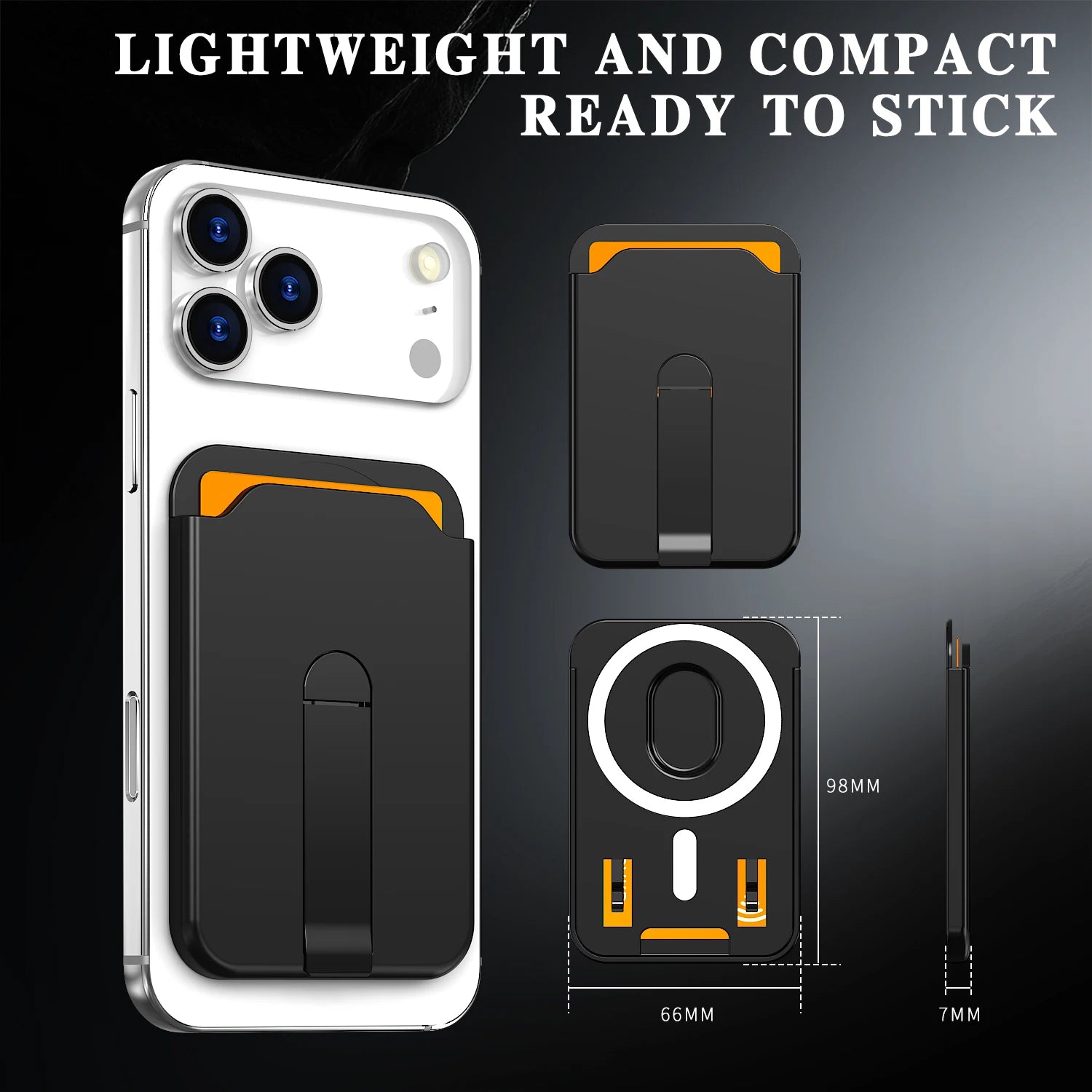 Luxury for Magsafe Magnetic Wallet Bracket Case for Iphone 13 17 16 14 Pro Max 17Pro plus Card Holder Phone Bag Cover Accessorie