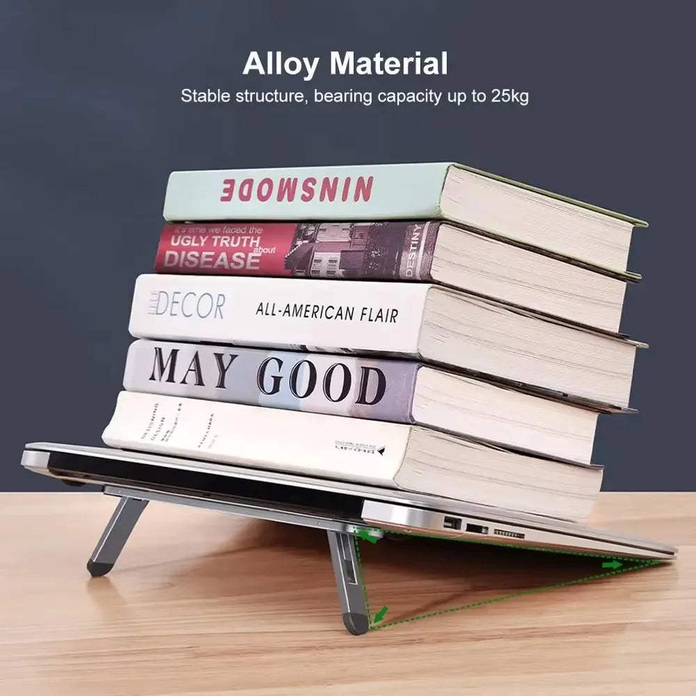 Portable Laptop Stand for Macbook Foldable Tablet Holder Notebook Riser for Desk Support Air Pro Stand Ventilated Cooling