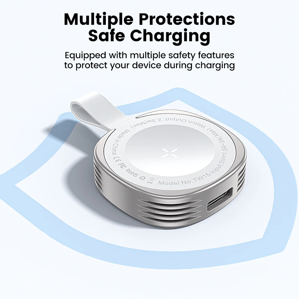 Magnetic Wireless Charger for Apple Watch 10 9 8 7 6 SE Series Ultra Type-C Lightning Fast Wireless Charger for Iwatch