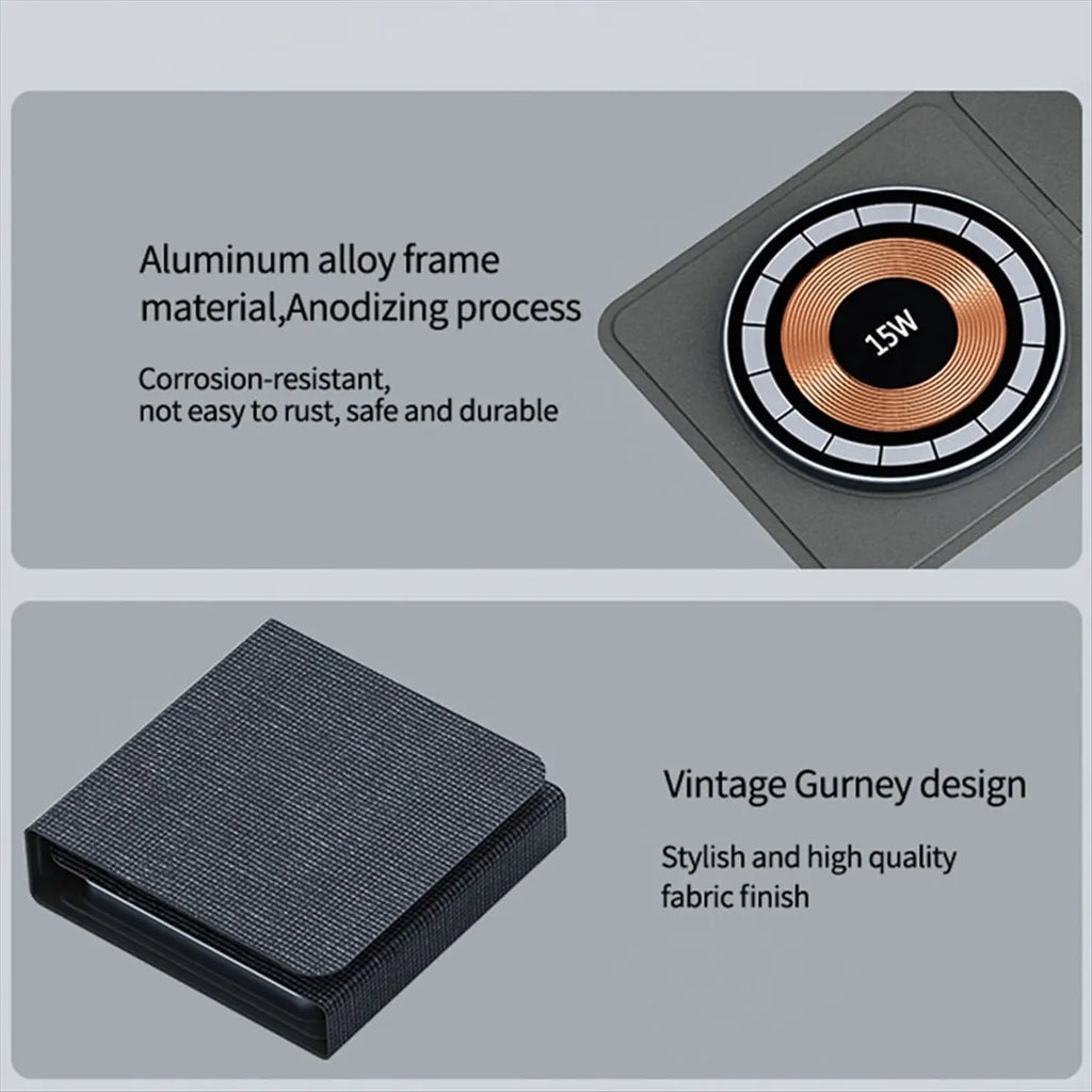 Limited Stock！ Foldable Wireless Charger Pad for // Magnetic Foldable 3 in 1 Wireless Charging Station