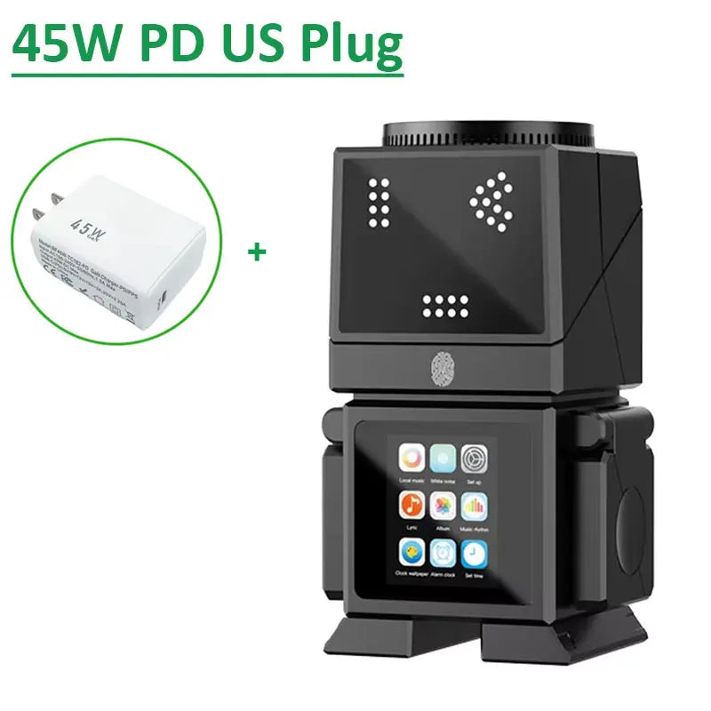 7 in 1 Wireless Charger Qi2.2 Certified 25W Magnetic Fast Charging Station Bluetooth Speaker for Iphone 17~12 Iwatch Airpods Pro