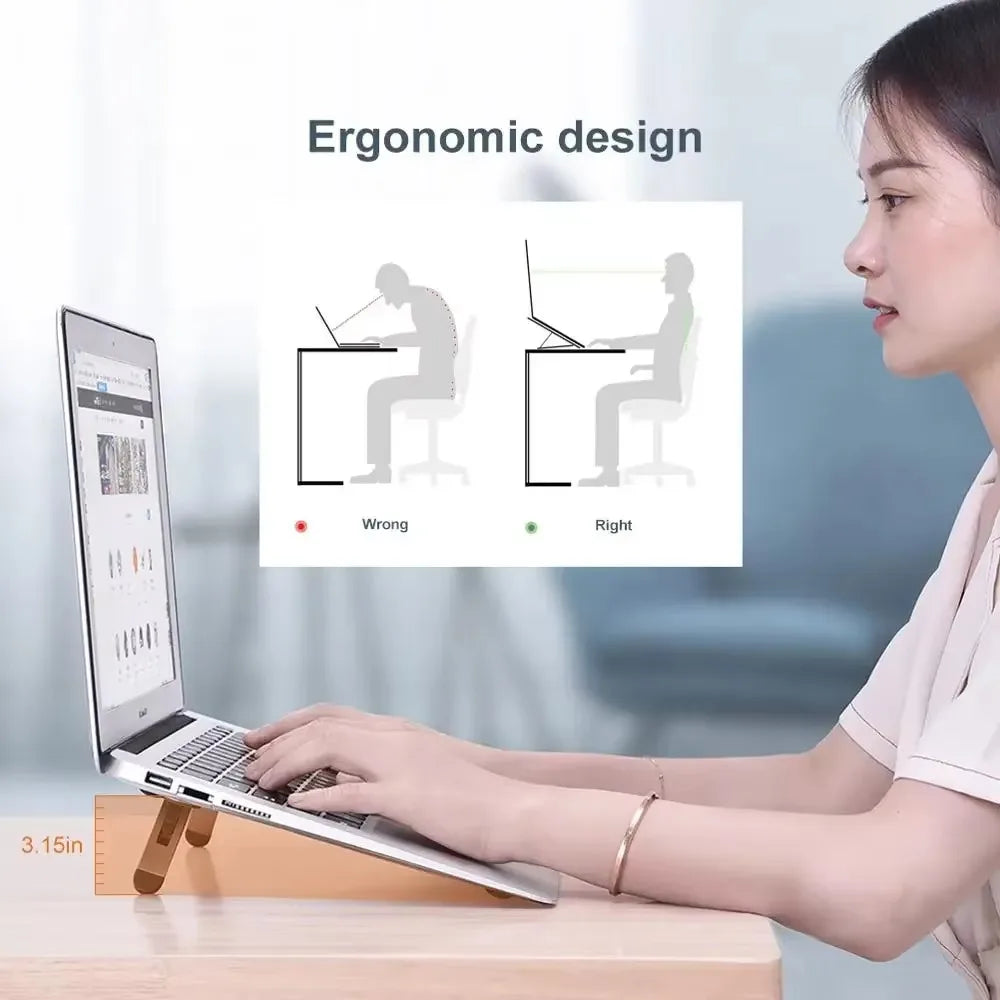 Portable Laptop Stand for Macbook Foldable Tablet Holder Notebook Riser for Desk Support Air Pro Stand Ventilated Cooling