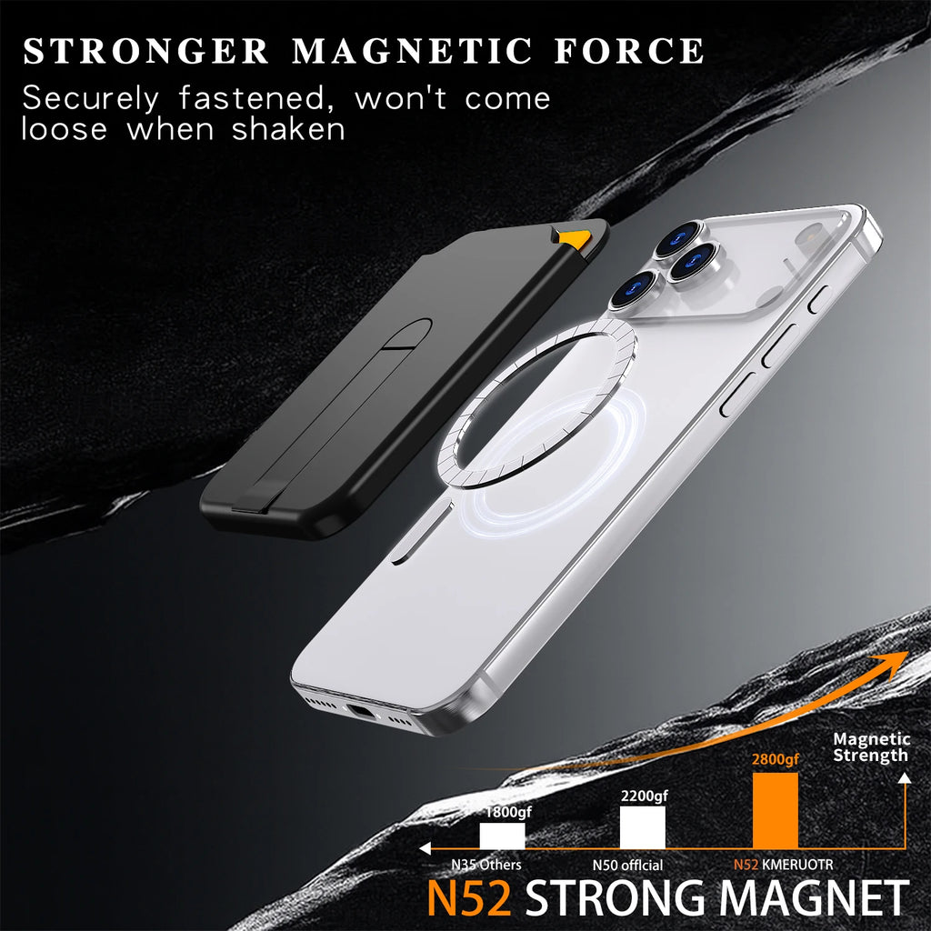 Luxury for Magsafe Magnetic Wallet Bracket Case for Iphone 13 17 16 14 Pro Max 17Pro plus Card Holder Phone Bag Cover Accessorie