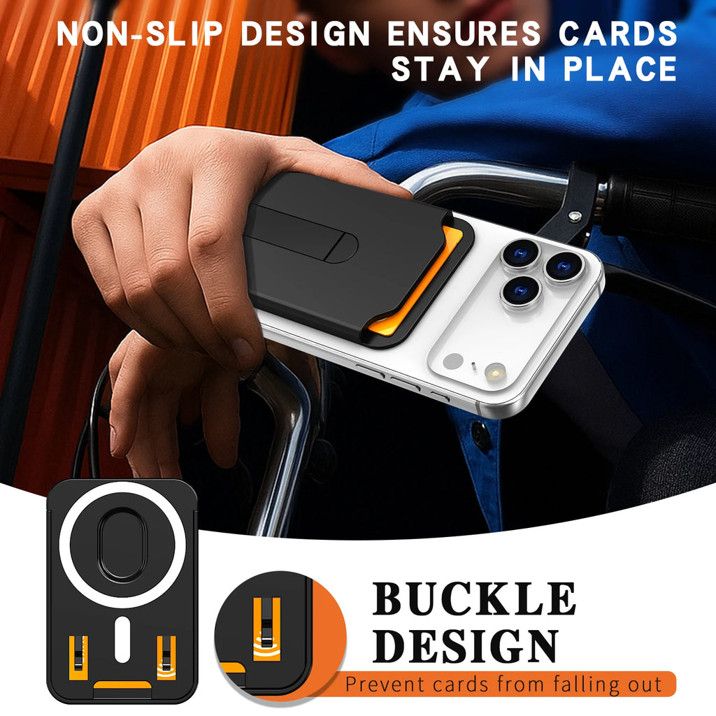 Luxury for Magsafe Magnetic Wallet Bracket Case for Iphone 13 17 16 14 Pro Max 17Pro plus Card Holder Phone Bag Cover Accessorie