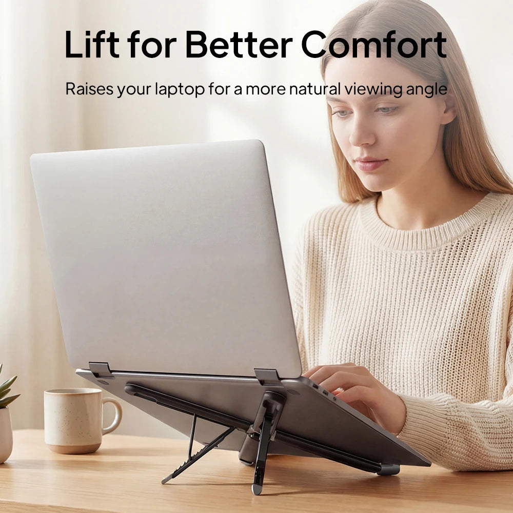 Laptop Stand X Foldable 8 Adjustable Angles Mini Size Anti-Wobble Support for 10 to 17.3 Inch Laptops Macbook IPAD