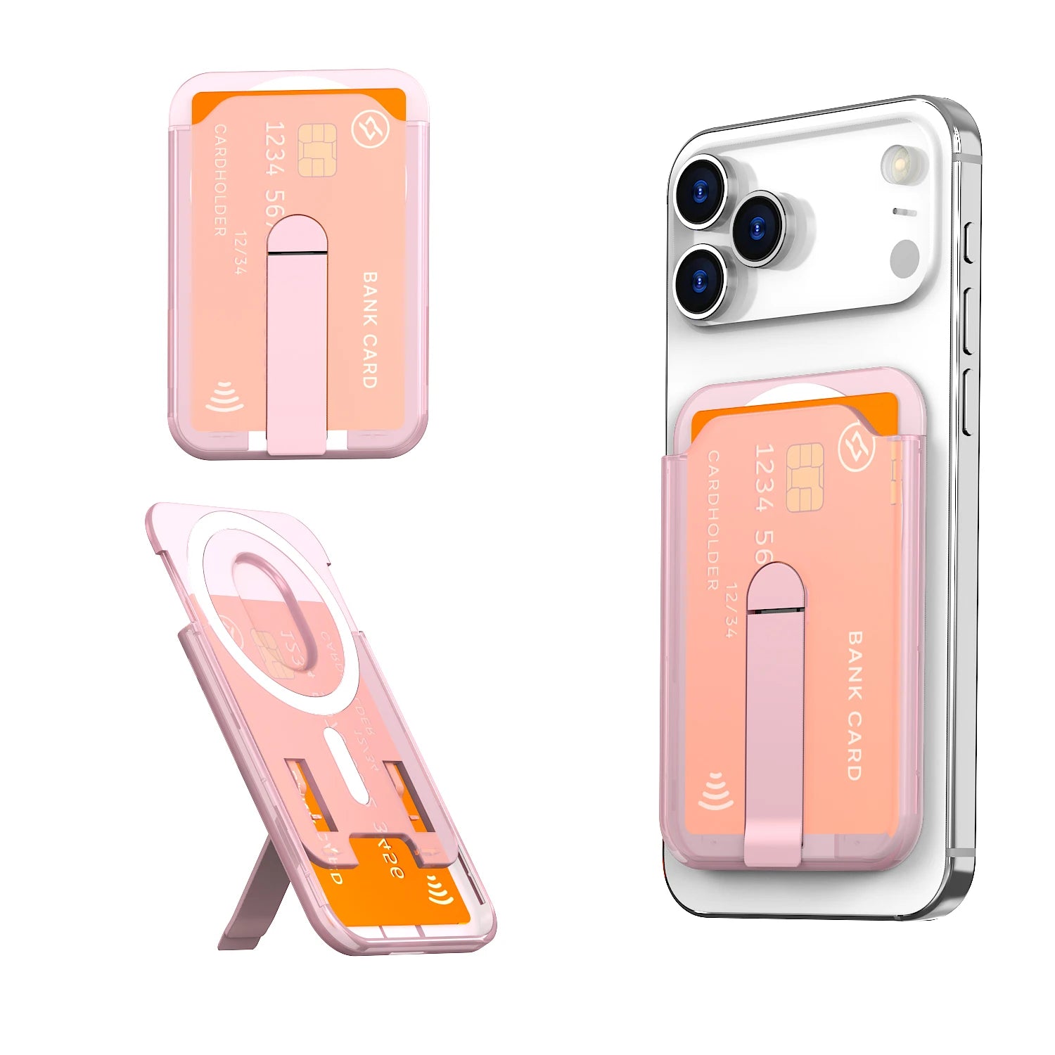 Luxury for Magsafe Magnetic Wallet Bracket Case for Iphone 13 17 16 14 Pro Max 17Pro plus Card Holder Phone Bag Cover Accessorie