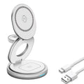 Magnetic Zinc Alloy Travel Portable Fast Wireless Charger Stand for Magsafe Iphone 16 15 14 13 12 Apple Watch 9 8 Airpods Pro