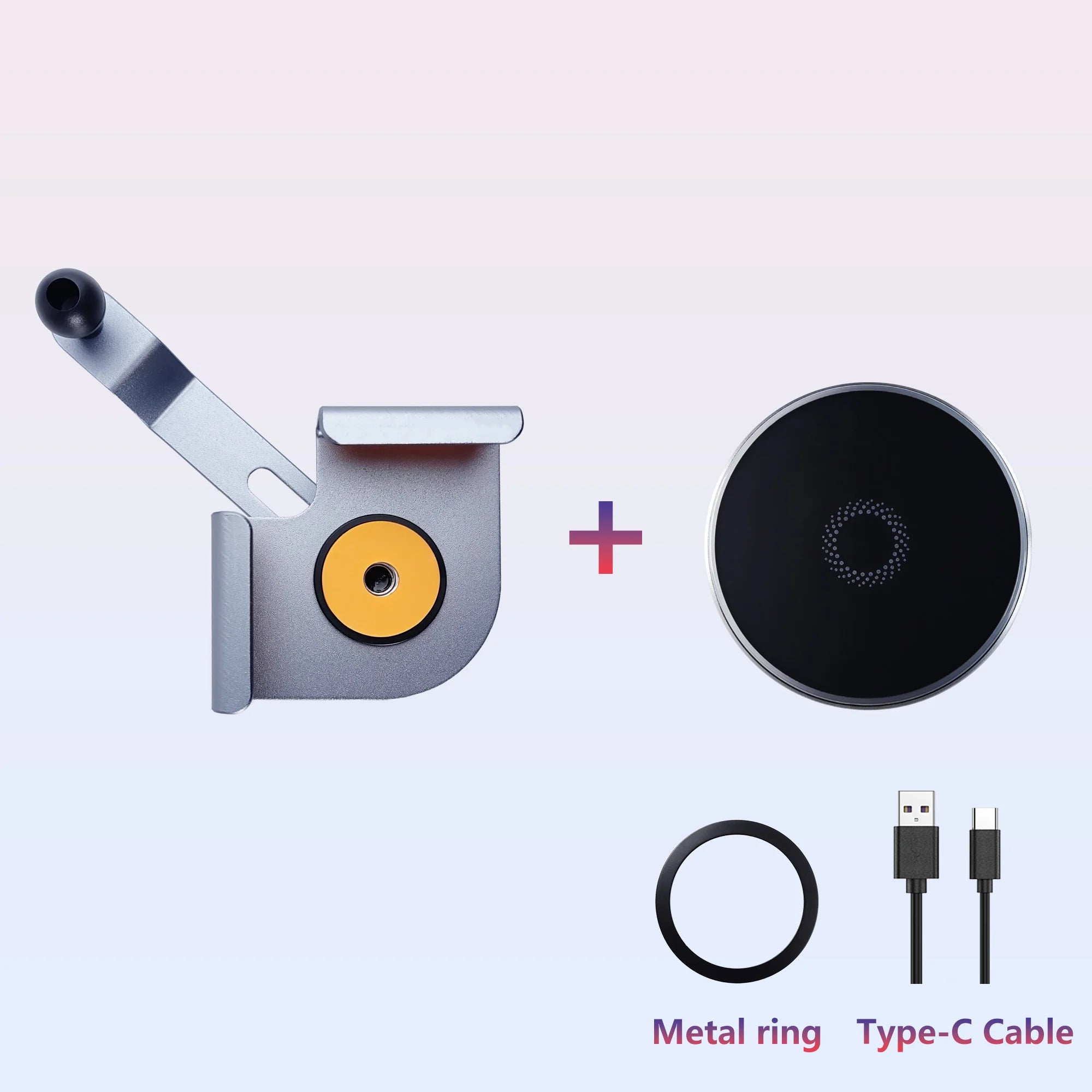 For BYD Seal U Car Phone Holder Display Screen Fixed Magnetic Suction Wireless Charging Stand Aluminum Alloy Car Phone Mounts