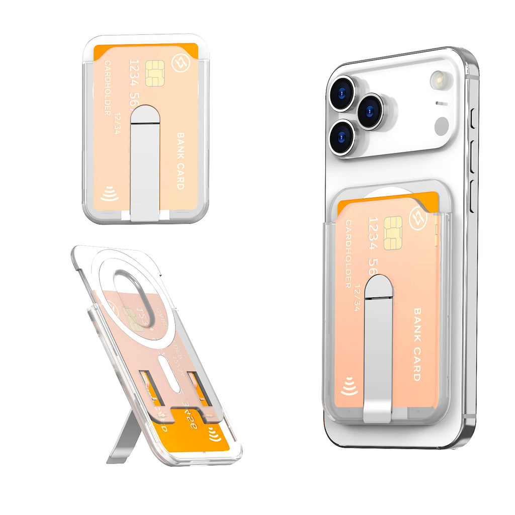 Luxury for Magsafe Magnetic Wallet Bracket Case for Iphone 13 17 16 14 Pro Max 17Pro plus Card Holder Phone Bag Cover Accessorie