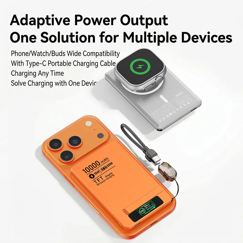 Original Alloy Powerbank for Magsafe External Auxiliary Battery Magnetic Power Banks Wireless Charger for Iphone 17 Apple Watch