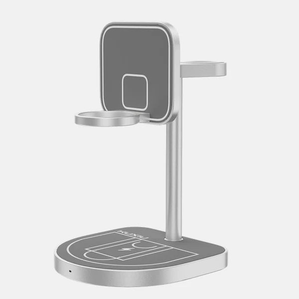 Magnetic 3-in-1 Wireless Charging Stand with Basketball Design