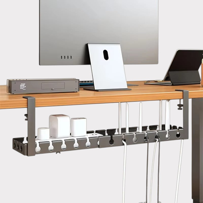 Metal Under Desk Cable Management Tray with Wire Organizer for Home Office