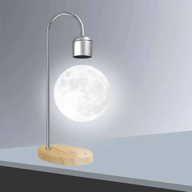 Hot-Selling 3D Printing Colorful Suspended Magnetic Latest Rotating Moon Light Floating Ball Living Room Bedroom DIY Decorations