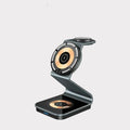 15W 3 in 1 Transparent Magnetic Wireless Charger Stand for Iphone 17 16 15 14 Pro Max Apple Watch8 Airpods Fast Charging Station