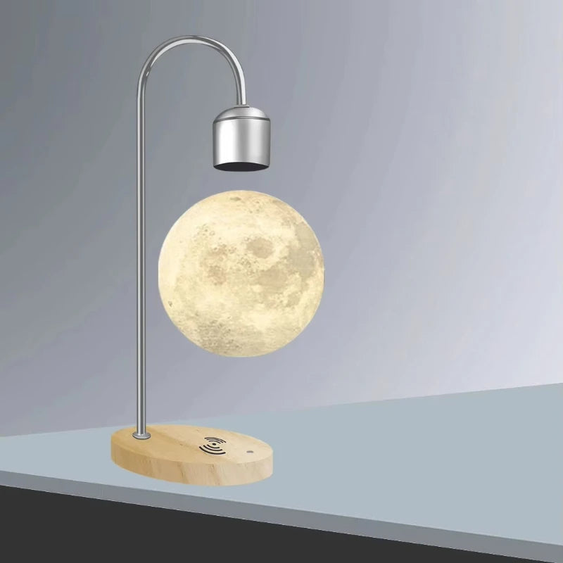 Hot-Selling 3D Printing Colorful Suspended Magnetic Latest Rotating Moon Light Floating Ball Living Room Bedroom DIY Decorations