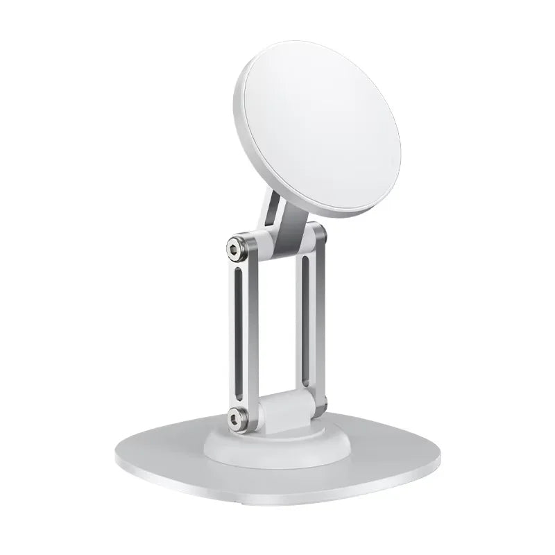 360 Rotation Aluminium Alloy Foldable Magnetic Desktop Phone Stand Desk Lazy Holder for Magsafe Iphone 17 16 15 14 13 12 Pro Max