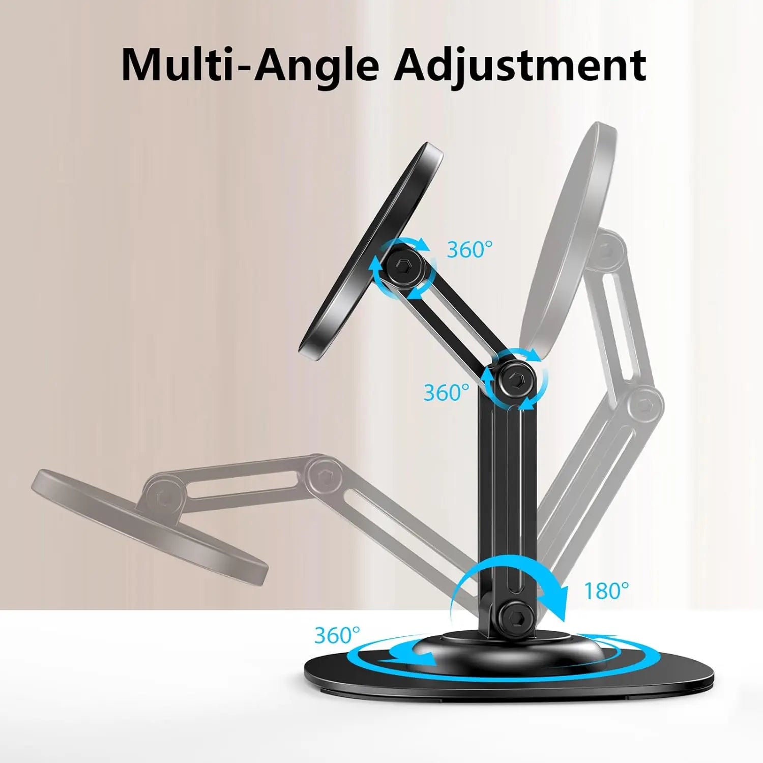 360 Rotation Aluminium Alloy Foldable Magnetic Desktop Phone Stand Desk Lazy Holder for Magsafe Iphone 17 16 15 14 13 12 Pro Max