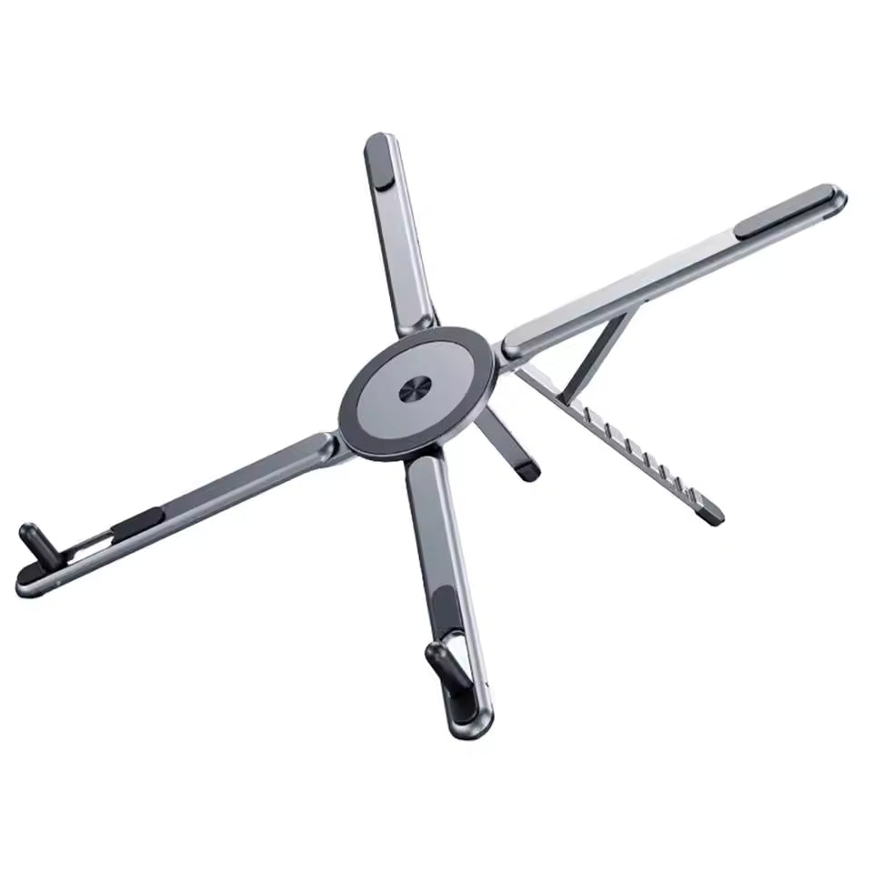 Foldable Magnetic Phone & Tablet Stand – Portable Aluminum Desk Tripod