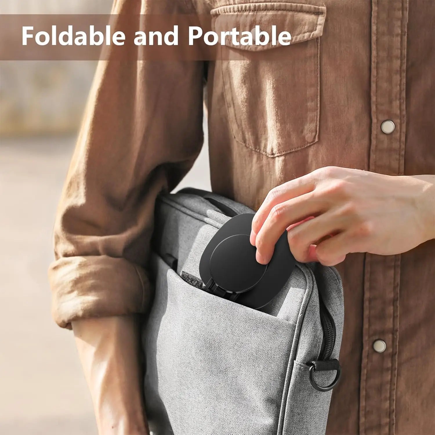 360 Rotation Aluminium Alloy Foldable Magnetic Desktop Phone Stand Desk Lazy Holder for Magsafe Iphone 17 16 15 14 13 12 Pro Max
