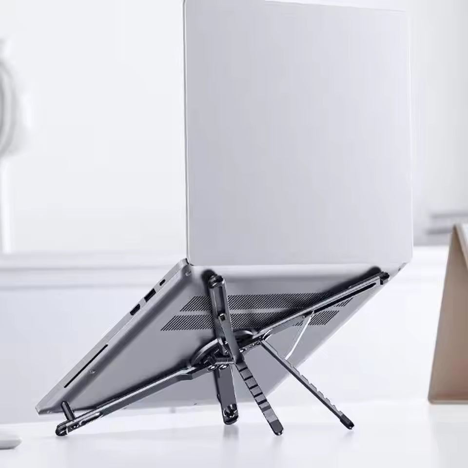 Foldable Magnetic Phone & Tablet Stand – Portable Aluminum Desk Tripod