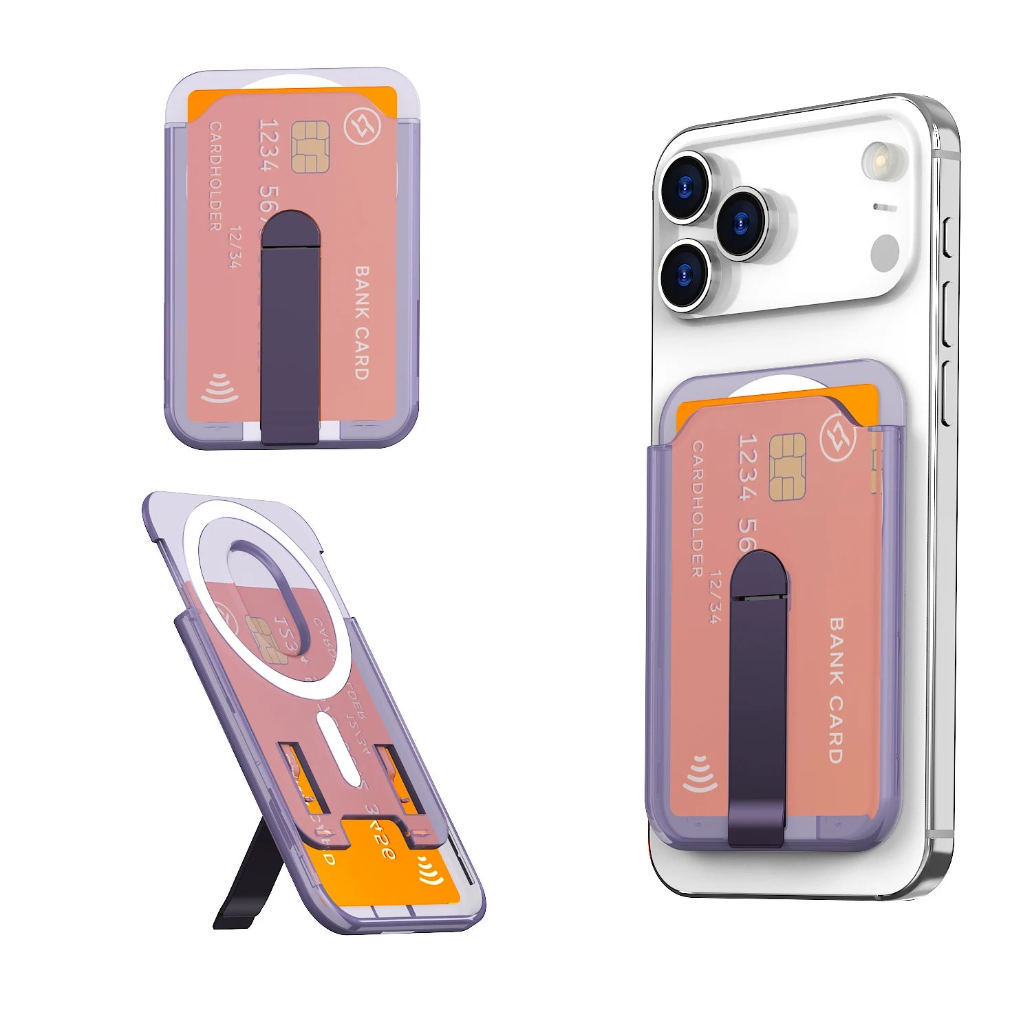 Luxury for Magsafe Magnetic Wallet Bracket Case for Iphone 13 17 16 14 Pro Max 17Pro plus Card Holder Phone Bag Cover Accessorie
