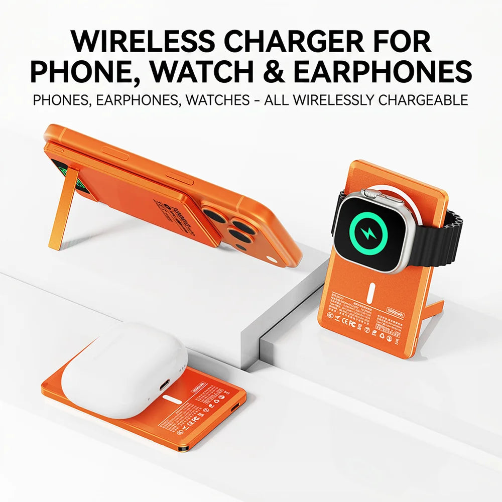 Original Alloy Powerbank for Magsafe External Auxiliary Battery Magnetic Power Banks Wireless Charger for Iphone 17 Apple Watch