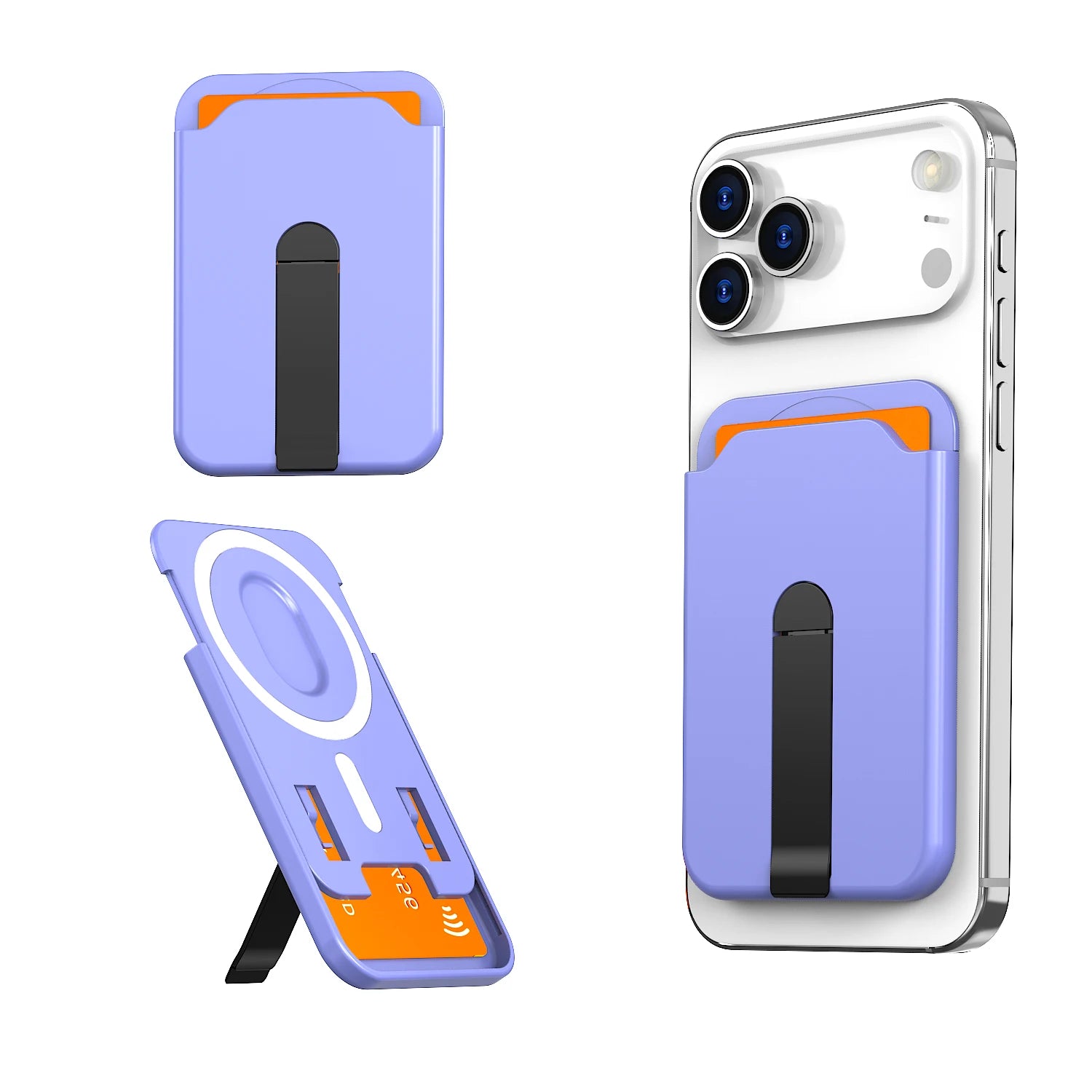 Luxury for Magsafe Magnetic Wallet Bracket Case for Iphone 13 17 16 14 Pro Max 17Pro plus Card Holder Phone Bag Cover Accessorie