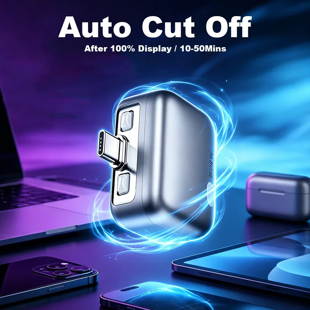 KUWAJIA KH-51 Universal Auto Disconnect Charger Adapter Type-C Charging Separator with Full Charge Auto Cut Function
