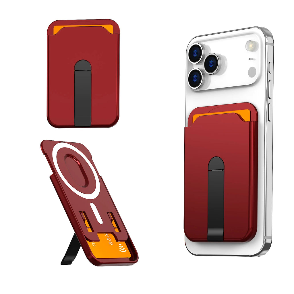 Luxury for Magsafe Magnetic Wallet Bracket Case for Iphone 13 17 16 14 Pro Max 17Pro plus Card Holder Phone Bag Cover Accessorie