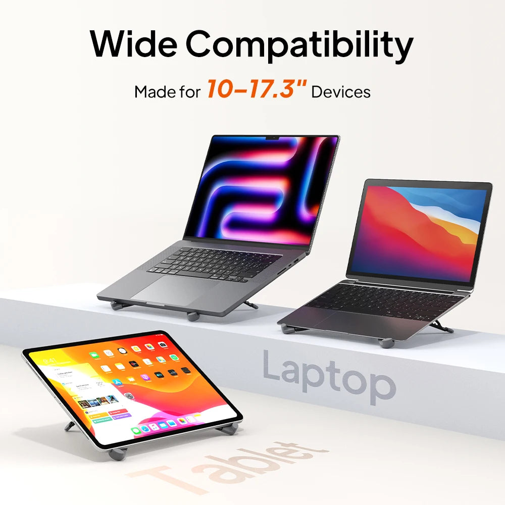 Laptop Stand X Foldable 8 Adjustable Angles Mini Size Anti-Wobble Support for 10 to 17.3 Inch Laptops Macbook IPAD