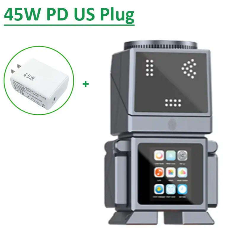 7 in 1 Wireless Charger Qi2.2 Certified 25W Magnetic Fast Charging Station Bluetooth Speaker for Iphone 17~12 Iwatch Airpods Pro